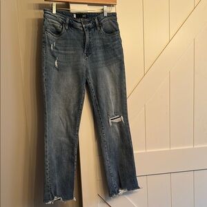 Women's Distressed Blue Jeans